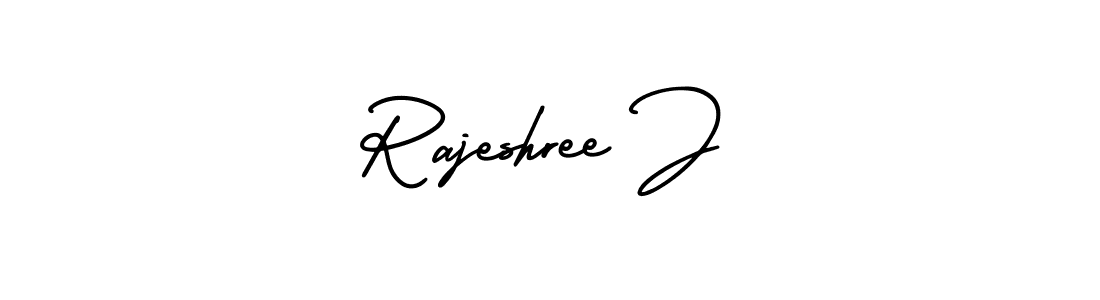 Rajeshree J stylish signature style. Best Handwritten Sign (AmerikaSignatureDemo-Regular) for my name. Handwritten Signature Collection Ideas for my name Rajeshree J. Rajeshree J signature style 3 images and pictures png