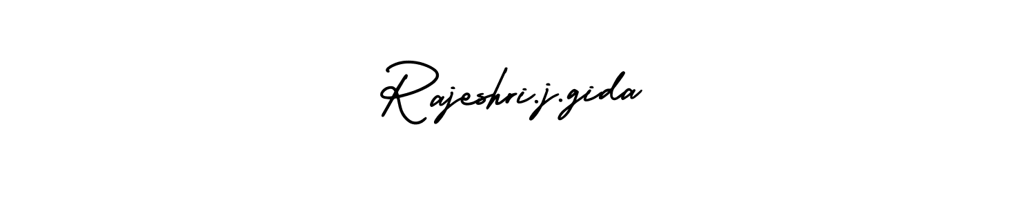 This is the best signature style for the Rajeshri.j.gida name. Also you like these signature font (AmerikaSignatureDemo-Regular). Mix name signature. Rajeshri.j.gida signature style 3 images and pictures png