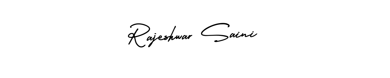 AmerikaSignatureDemo-Regular is a professional signature style that is perfect for those who want to add a touch of class to their signature. It is also a great choice for those who want to make their signature more unique. Get Rajeshwar Saini name to fancy signature for free. Rajeshwar Saini signature style 3 images and pictures png