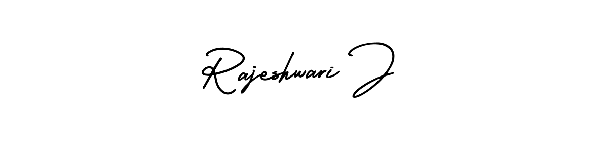 Use a signature maker to create a handwritten signature online. With this signature software, you can design (AmerikaSignatureDemo-Regular) your own signature for name Rajeshwari J. Rajeshwari J signature style 3 images and pictures png