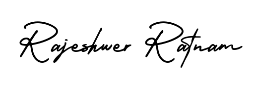 Express your personality with a custom Rajeshwer Ratnam signature crafted with AmerikaSignatureDemo-Regular typography. Free transparent PNG download available. Rajeshwer Ratnam signature style 3 images and pictures png