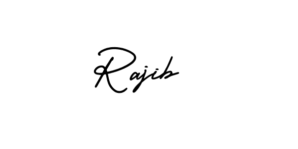 Design your own signature with our free online signature maker. With this signature software, you can create a handwritten (AmerikaSignatureDemo-Regular) signature for name Rajib . Rajib  signature style 3 images and pictures png