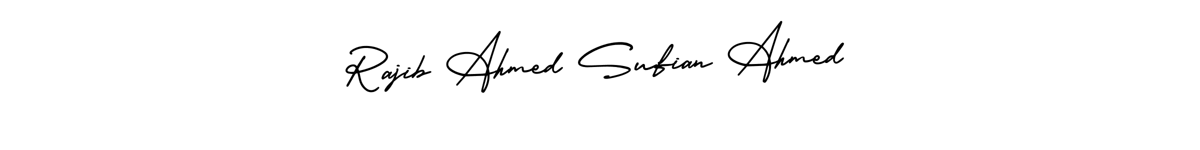 How to make Rajib Ahmed Sufian Ahmed name signature. Use AmerikaSignatureDemo-Regular style for creating short signs online. This is the latest handwritten sign. Rajib Ahmed Sufian Ahmed signature style 3 images and pictures png