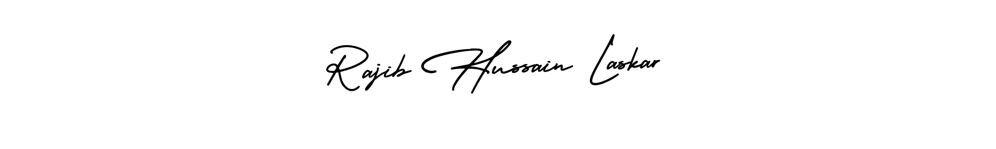 This is the best signature style for the Rajib Hussain Laskar name. Also you like these signature font (AmerikaSignatureDemo-Regular). Mix name signature. Rajib Hussain Laskar signature style 3 images and pictures png