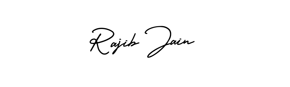 How to Draw Rajib Jain signature style? AmerikaSignatureDemo-Regular is a latest design signature styles for name Rajib Jain. Rajib Jain signature style 3 images and pictures png