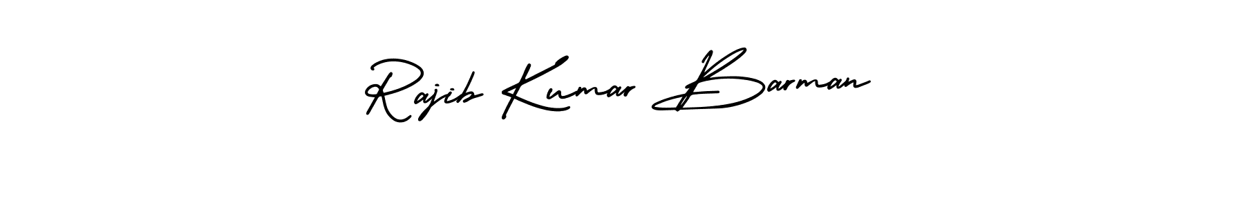 You should practise on your own different ways (AmerikaSignatureDemo-Regular) to write your name (Rajib Kumar Barman) in signature. don't let someone else do it for you. Rajib Kumar Barman signature style 3 images and pictures png