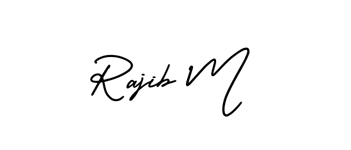 Best and Professional Signature Style for Rajib M. AmerikaSignatureDemo-Regular Best Signature Style Collection. Rajib M signature style 3 images and pictures png