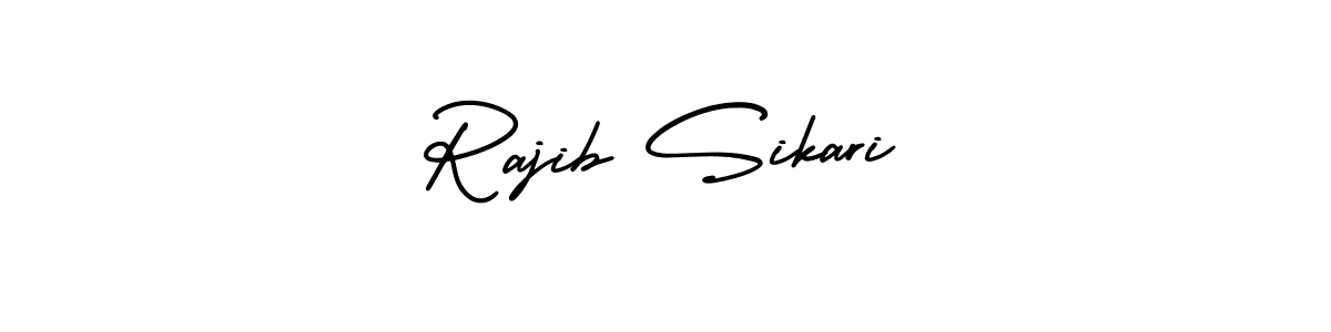 Use a signature maker to create a handwritten signature online. With this signature software, you can design (AmerikaSignatureDemo-Regular) your own signature for name Rajib Sikari. Rajib Sikari signature style 3 images and pictures png