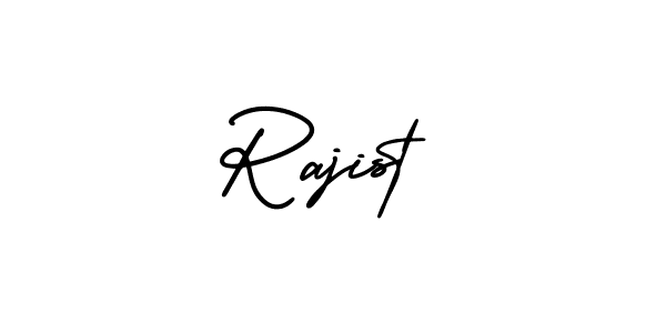 Rajist stylish signature style. Best Handwritten Sign (AmerikaSignatureDemo-Regular) for my name. Handwritten Signature Collection Ideas for my name Rajist. Rajist signature style 3 images and pictures png