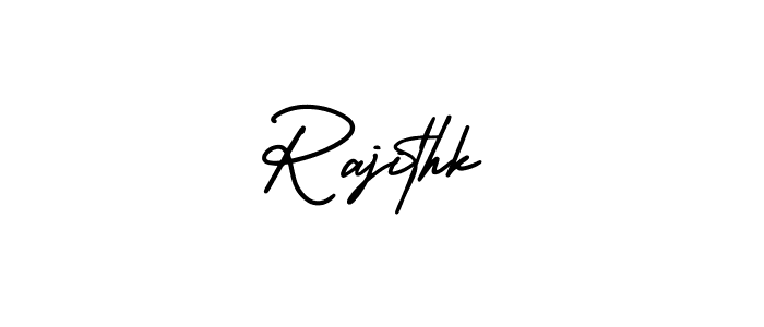 Use a signature maker to create a handwritten signature online. With this signature software, you can design (AmerikaSignatureDemo-Regular) your own signature for name Rajithk. Rajithk signature style 3 images and pictures png