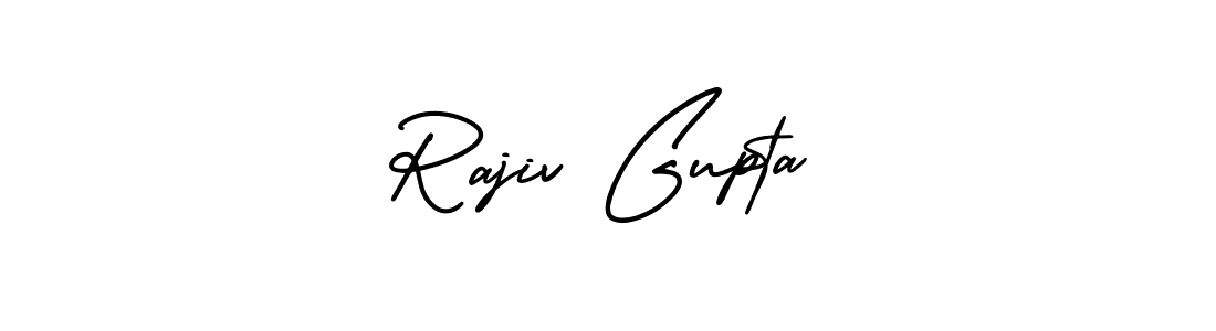 How to make Rajiv Gupta name signature. Use AmerikaSignatureDemo-Regular style for creating short signs online. This is the latest handwritten sign. Rajiv Gupta signature style 3 images and pictures png