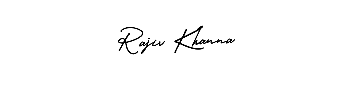 How to make Rajiv Khanna name signature. Use AmerikaSignatureDemo-Regular style for creating short signs online. This is the latest handwritten sign. Rajiv Khanna signature style 3 images and pictures png