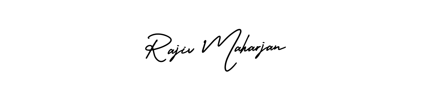 AmerikaSignatureDemo-Regular is a professional signature style that is perfect for those who want to add a touch of class to their signature. It is also a great choice for those who want to make their signature more unique. Get Rajiv Maharjan name to fancy signature for free. Rajiv Maharjan signature style 3 images and pictures png