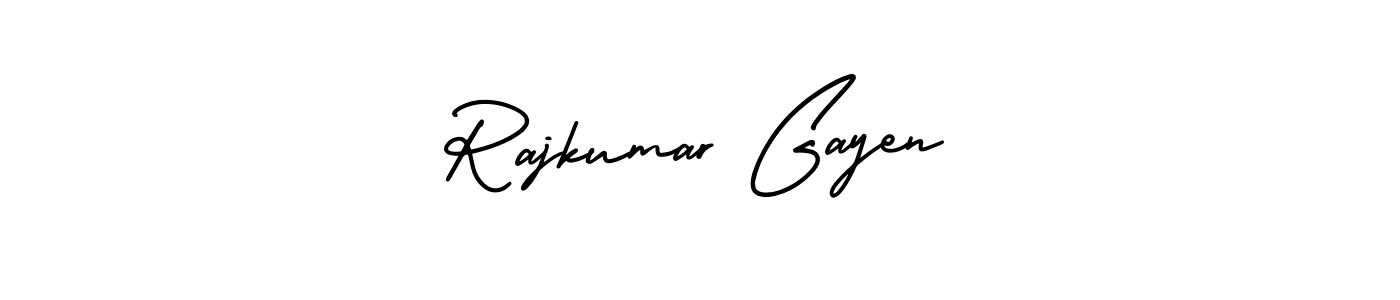 if you are searching for the best signature style for your name Rajkumar Gayen. so please give up your signature search. here we have designed multiple signature styles  using AmerikaSignatureDemo-Regular. Rajkumar Gayen signature style 3 images and pictures png