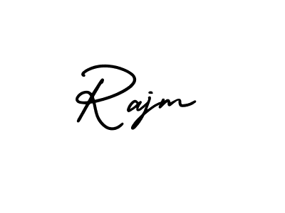 How to make Rajm name signature. Use AmerikaSignatureDemo-Regular style for creating short signs online. This is the latest handwritten sign. Rajm signature style 3 images and pictures png