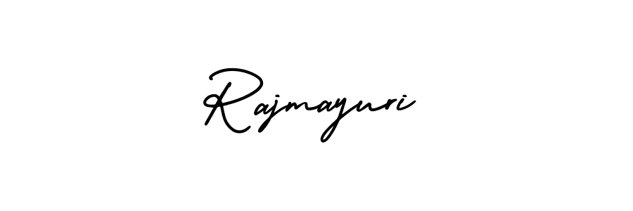 The best way (AmerikaSignatureDemo-Regular) to make a short signature is to pick only two or three words in your name. The name Rajmayuri include a total of six letters. For converting this name. Rajmayuri signature style 3 images and pictures png