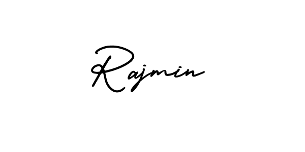 This is the best signature style for the Rajmin name. Also you like these signature font (AmerikaSignatureDemo-Regular). Mix name signature. Rajmin signature style 3 images and pictures png