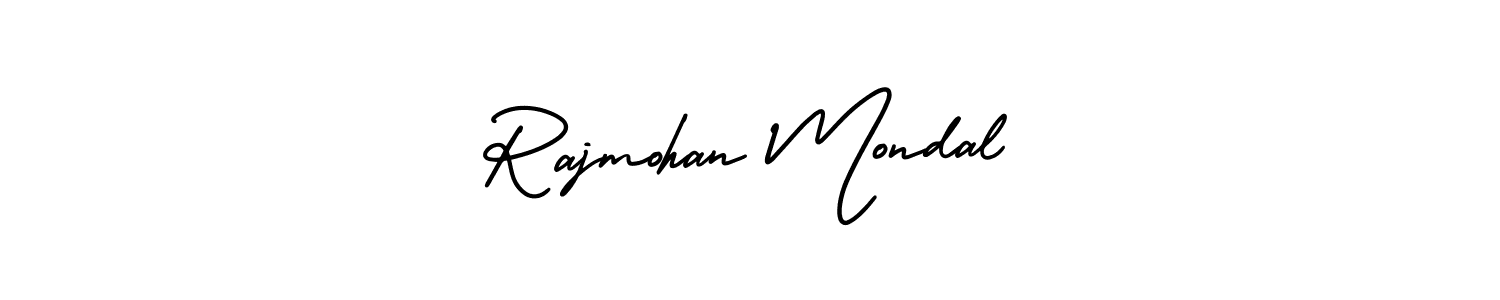 if you are searching for the best signature style for your name Rajmohan Mondal. so please give up your signature search. here we have designed multiple signature styles  using AmerikaSignatureDemo-Regular. Rajmohan Mondal signature style 3 images and pictures png