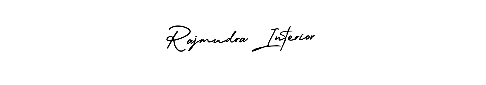 It looks lik you need a new signature style for name Rajmudra Interior. Design unique handwritten (AmerikaSignatureDemo-Regular) signature with our free signature maker in just a few clicks. Rajmudra Interior signature style 3 images and pictures png