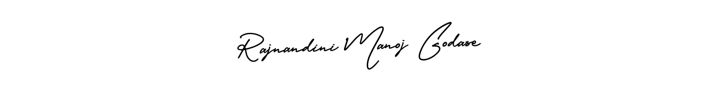 Design your own signature with our free online signature maker. With this signature software, you can create a handwritten (AmerikaSignatureDemo-Regular) signature for name Rajnandini Manoj Godase. Rajnandini Manoj Godase signature style 3 images and pictures png