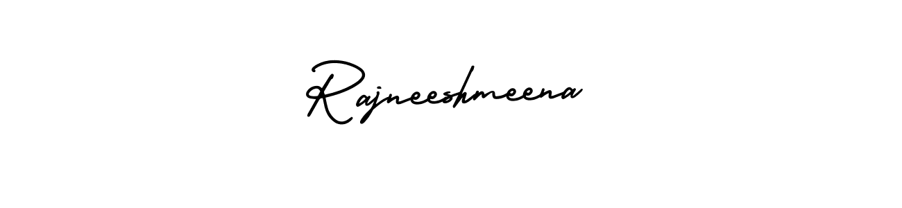 How to make Rajneeshmeena signature? AmerikaSignatureDemo-Regular is a professional autograph style. Create handwritten signature for Rajneeshmeena name. Rajneeshmeena signature style 3 images and pictures png