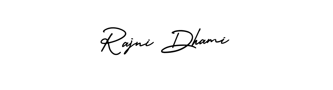 It looks lik you need a new signature style for name Rajni Dhami. Design unique handwritten (AmerikaSignatureDemo-Regular) signature with our free signature maker in just a few clicks. Rajni Dhami signature style 3 images and pictures png