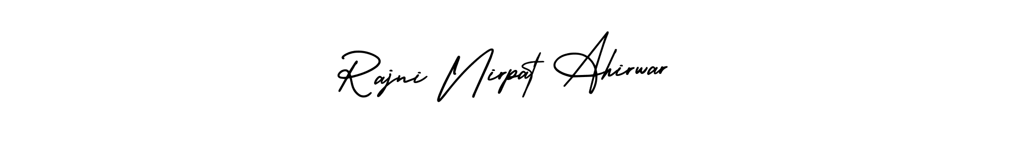 How to Draw Rajni Nirpat Ahirwar signature style? AmerikaSignatureDemo-Regular is a latest design signature styles for name Rajni Nirpat Ahirwar. Rajni Nirpat Ahirwar signature style 3 images and pictures png