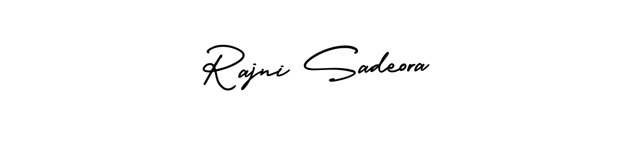 if you are searching for the best signature style for your name Rajni Sadeora. so please give up your signature search. here we have designed multiple signature styles  using AmerikaSignatureDemo-Regular. Rajni Sadeora signature style 3 images and pictures png