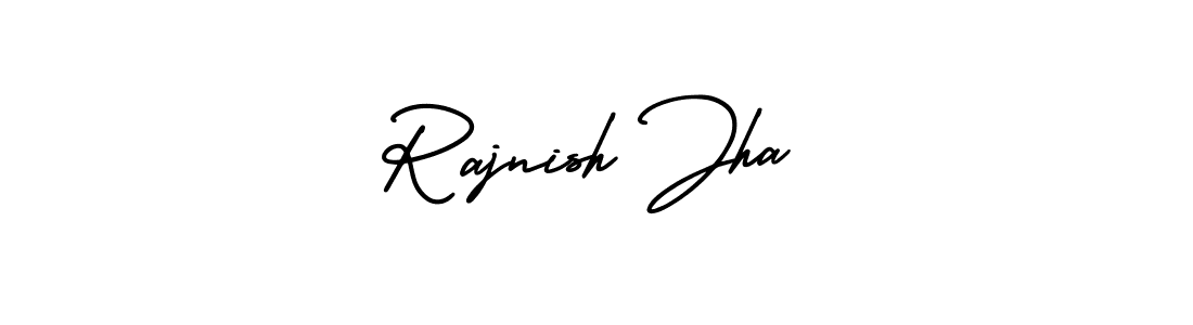 Use a signature maker to create a handwritten signature online. With this signature software, you can design (AmerikaSignatureDemo-Regular) your own signature for name Rajnish Jha. Rajnish Jha signature style 3 images and pictures png