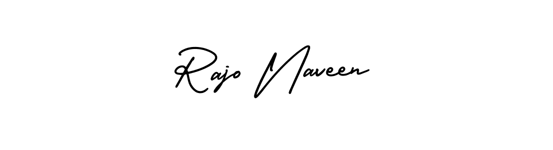 This is the best signature style for the Rajo Naveen name. Also you like these signature font (AmerikaSignatureDemo-Regular). Mix name signature. Rajo Naveen signature style 3 images and pictures png