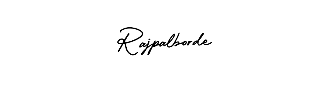 You should practise on your own different ways (AmerikaSignatureDemo-Regular) to write your name (Rajpalborde) in signature. don't let someone else do it for you. Rajpalborde signature style 3 images and pictures png