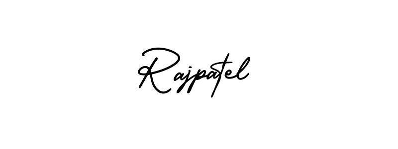 How to make Rajpatel name signature. Use AmerikaSignatureDemo-Regular style for creating short signs online. This is the latest handwritten sign. Rajpatel signature style 3 images and pictures png