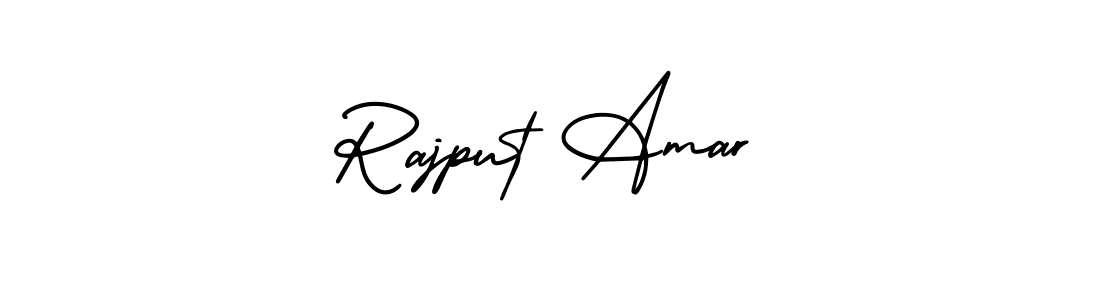 This is the best signature style for the Rajput Amar name. Also you like these signature font (AmerikaSignatureDemo-Regular). Mix name signature. Rajput Amar signature style 3 images and pictures png