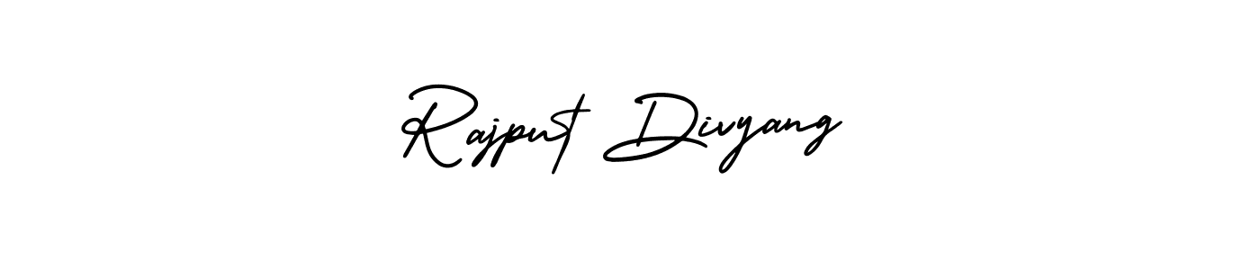 Use a signature maker to create a handwritten signature online. With this signature software, you can design (AmerikaSignatureDemo-Regular) your own signature for name Rajput Divyang. Rajput Divyang signature style 3 images and pictures png
