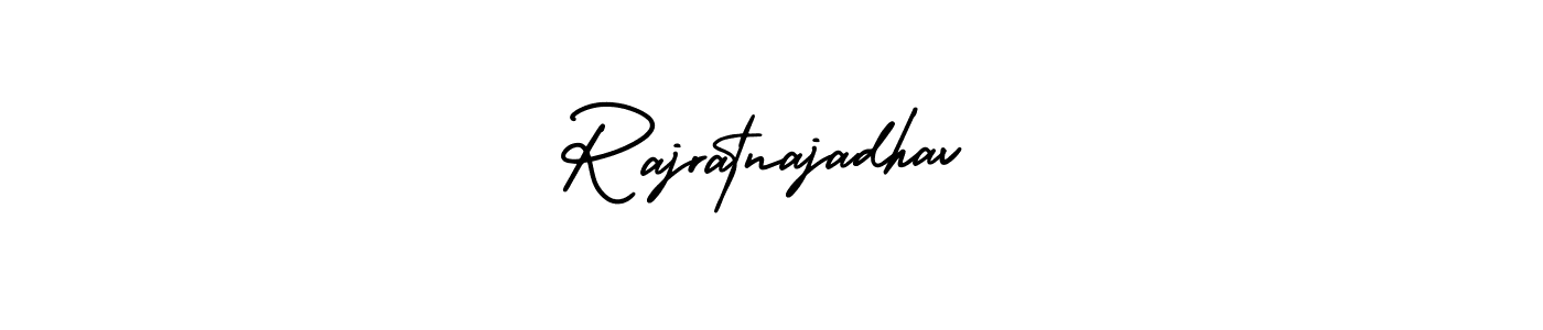 You should practise on your own different ways (AmerikaSignatureDemo-Regular) to write your name (Rajratnajadhav) in signature. don't let someone else do it for you. Rajratnajadhav signature style 3 images and pictures png