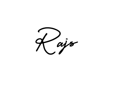 The best way (AmerikaSignatureDemo-Regular) to make a short signature is to pick only two or three words in your name. The name Rajs include a total of six letters. For converting this name. Rajs signature style 3 images and pictures png