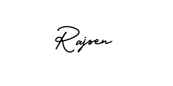 How to Draw Rajsen signature style? AmerikaSignatureDemo-Regular is a latest design signature styles for name Rajsen. Rajsen signature style 3 images and pictures png