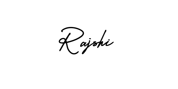 The best way (AmerikaSignatureDemo-Regular) to make a short signature is to pick only two or three words in your name. The name Rajshi include a total of six letters. For converting this name. Rajshi signature style 3 images and pictures png