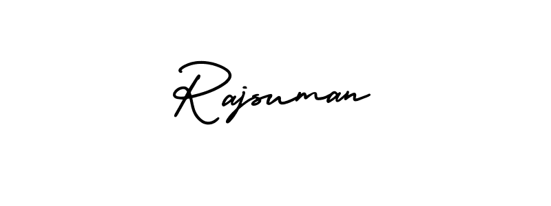 Make a beautiful signature design for name Rajsuman. With this signature (AmerikaSignatureDemo-Regular) style, you can create a handwritten signature for free. Rajsuman signature style 3 images and pictures png
