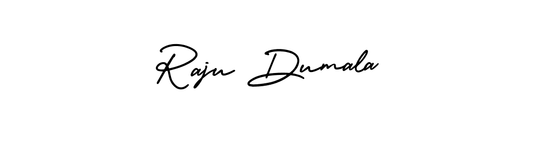 How to make Raju Dumala name signature. Use AmerikaSignatureDemo-Regular style for creating short signs online. This is the latest handwritten sign. Raju Dumala signature style 3 images and pictures png