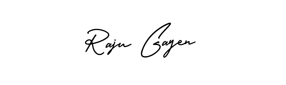 How to make Raju Gayen signature? AmerikaSignatureDemo-Regular is a professional autograph style. Create handwritten signature for Raju Gayen name. Raju Gayen signature style 3 images and pictures png