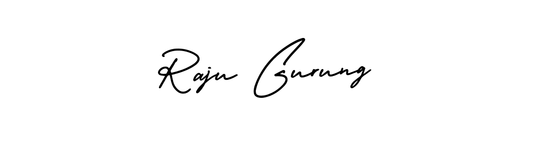 This is the best signature style for the Raju Gurung name. Also you like these signature font (AmerikaSignatureDemo-Regular). Mix name signature. Raju Gurung signature style 3 images and pictures png