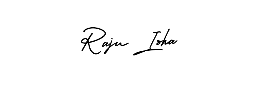 if you are searching for the best signature style for your name Raju Isha. so please give up your signature search. here we have designed multiple signature styles  using AmerikaSignatureDemo-Regular. Raju Isha signature style 3 images and pictures png