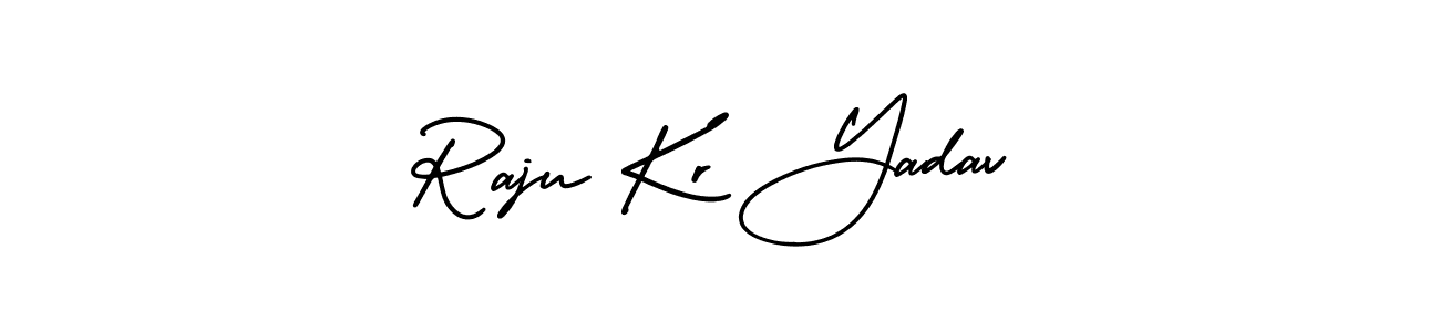 Make a beautiful signature design for name Raju Kr Yadav. With this signature (AmerikaSignatureDemo-Regular) style, you can create a handwritten signature for free. Raju Kr Yadav signature style 3 images and pictures png