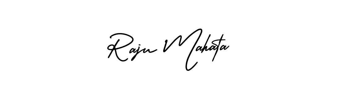 Use a signature maker to create a handwritten signature online. With this signature software, you can design (AmerikaSignatureDemo-Regular) your own signature for name Raju Mahata. Raju Mahata signature style 3 images and pictures png