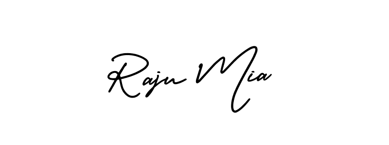 How to make Raju Mia signature? AmerikaSignatureDemo-Regular is a professional autograph style. Create handwritten signature for Raju Mia name. Raju Mia signature style 3 images and pictures png