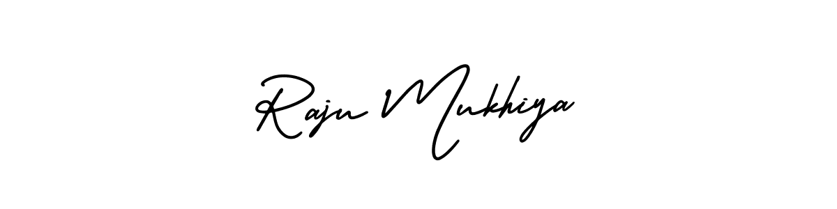 How to Draw Raju Mukhiya signature style? AmerikaSignatureDemo-Regular is a latest design signature styles for name Raju Mukhiya. Raju Mukhiya signature style 3 images and pictures png