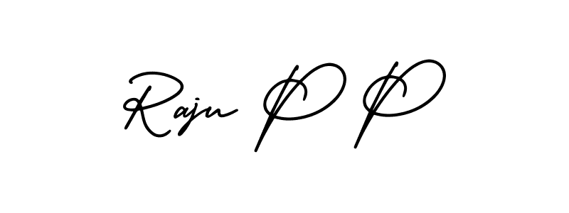 Best and Professional Signature Style for Raju P P. AmerikaSignatureDemo-Regular Best Signature Style Collection. Raju P P signature style 3 images and pictures png