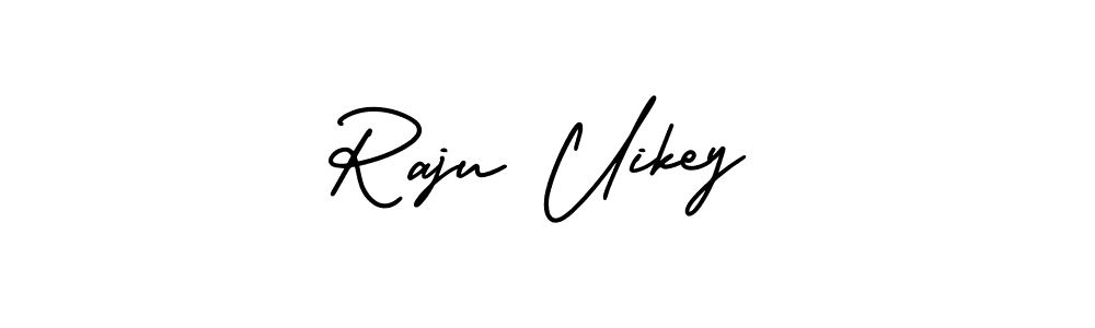 How to Draw Raju Uikey signature style? AmerikaSignatureDemo-Regular is a latest design signature styles for name Raju Uikey. Raju Uikey signature style 3 images and pictures png