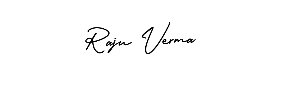 How to Draw Raju Verma signature style? AmerikaSignatureDemo-Regular is a latest design signature styles for name Raju Verma. Raju Verma signature style 3 images and pictures png